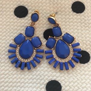 Cobalt blue statement earrings